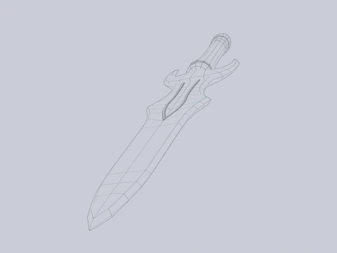 Fantasy dagger 3D Model