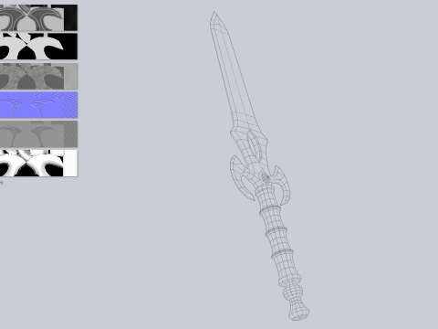 Fantasy dagger Model 3D