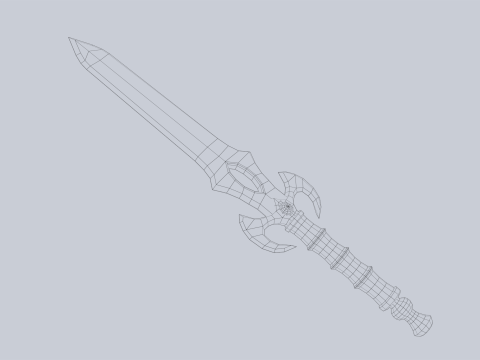 Fantasy dagger Model 3D