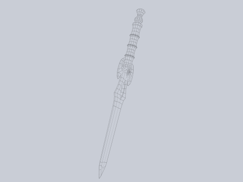 Fantasy dagger Model 3D