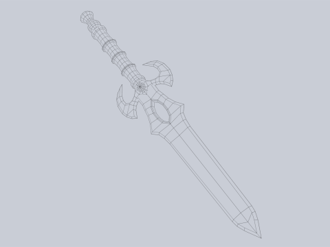 Fantasy dagger Model 3D