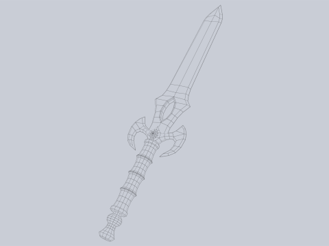 Fantasy dagger Model 3D