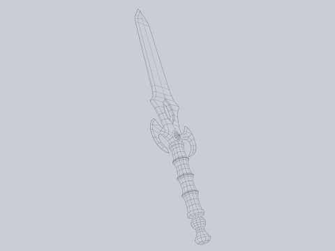 Fantasy dagger Model 3D