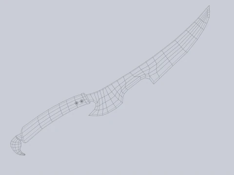 Fantasy dagger 3D Model