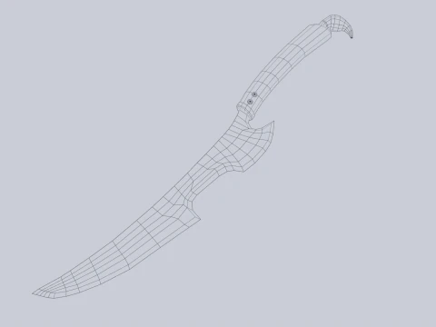 Fantasy dagger 3D Model