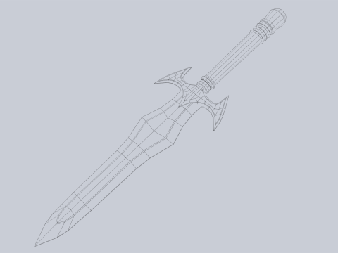 Fantasy dagger 3D 模型