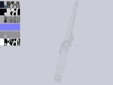 Fantasy dagger 3D Model