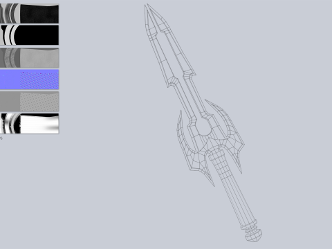 Fantasy dagger 3D Model