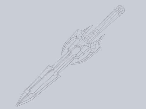 Fantasy dagger 3D Model
