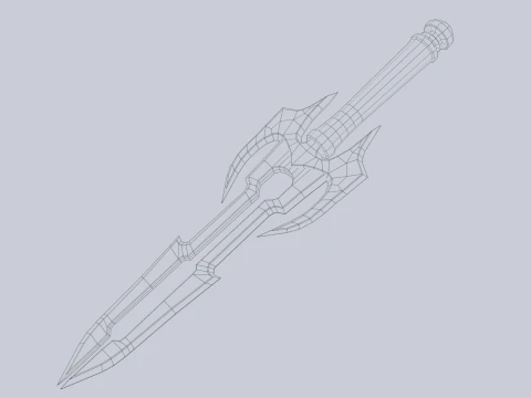 Fantasy dagger 3D Model