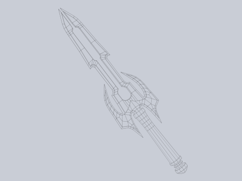 Fantasy dagger 3D Model