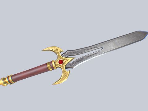 Fantasy dagger 3D Model