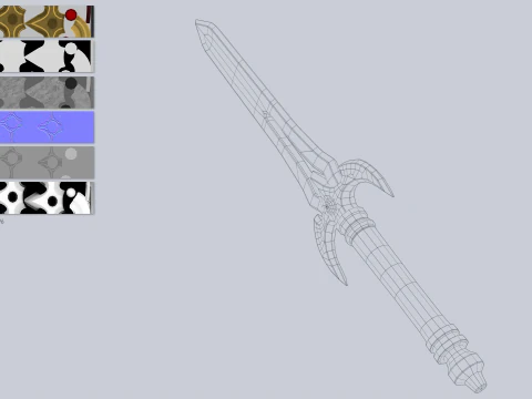 Fantasy dagger 3D Model