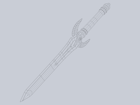 Fantasy dagger 3D Model