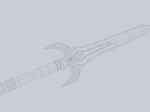 Fantasy dagger 3D Model