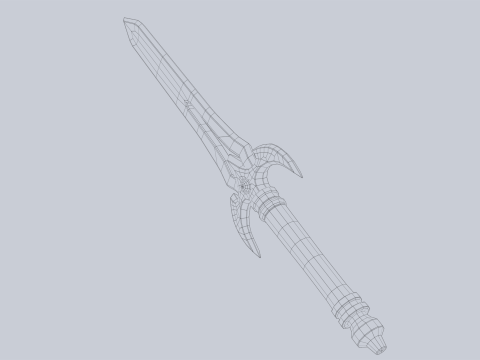 Fantasy dagger 3D Model