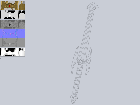Fantasy dagger 3D Модель