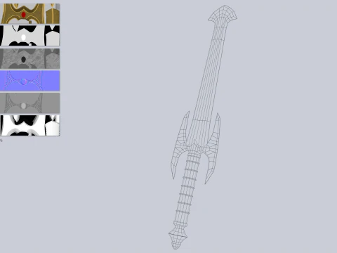 Fantasy dagger 3D Model
