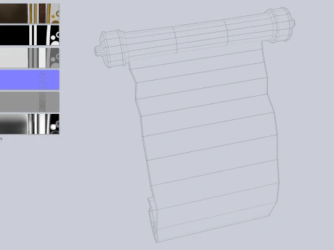 Gulir fantasi Model 3D