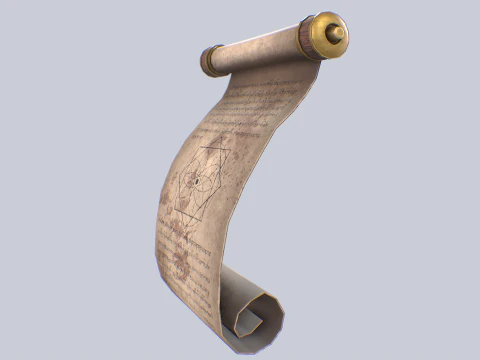Gulir fantasi Model 3D