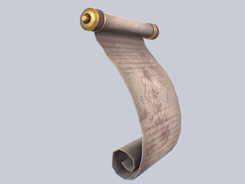 Fantasy scroll 3Dモデル
