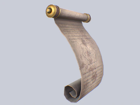 Gulir fantasi Model 3D