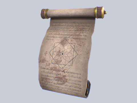 Fantasy scroll 3Dモデル