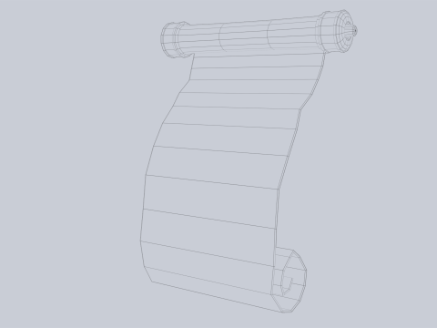 Fantasy scroll 3Dモデル