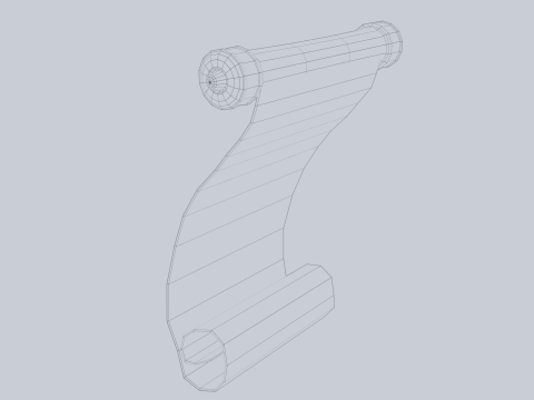 Fantasy scroll 3Dモデル