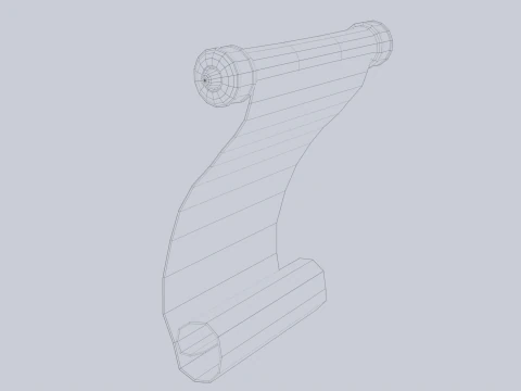 Gulir fantasi Model 3D