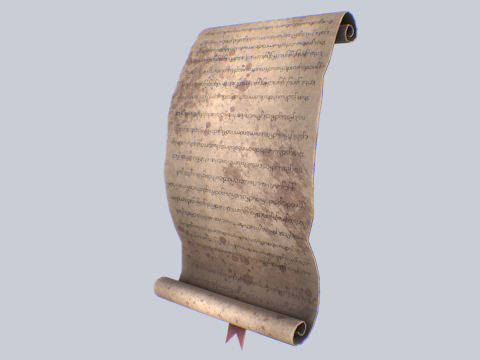 Fantasy scroll Model 3D