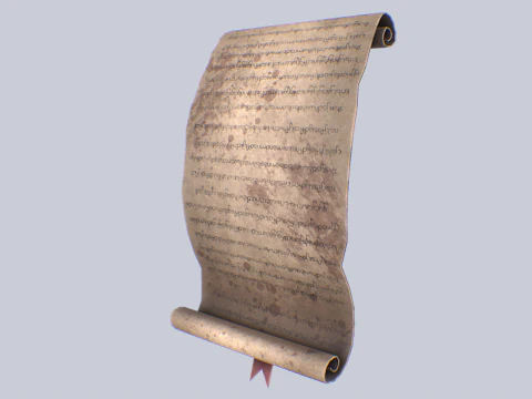 Pergaminho de fantasia Modelo 3D