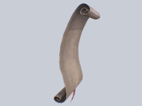 Fantasy scroll 3D Model
