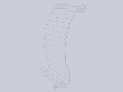 Fantasy scroll 3D Model