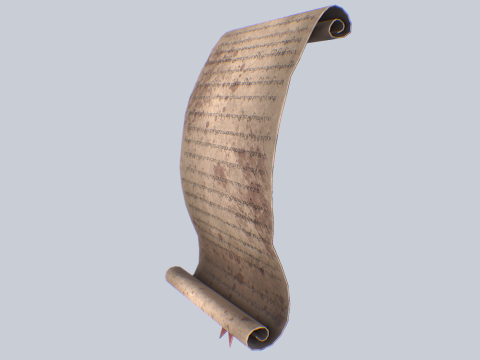 Fantasy scroll 3D Model