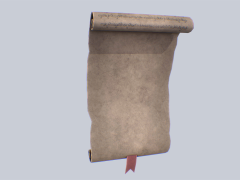 Fantasy scroll 3D Model