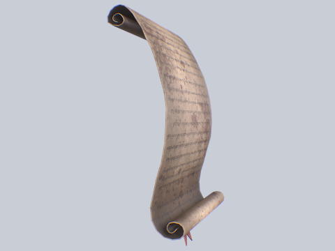 Fantasy scroll 3D Model
