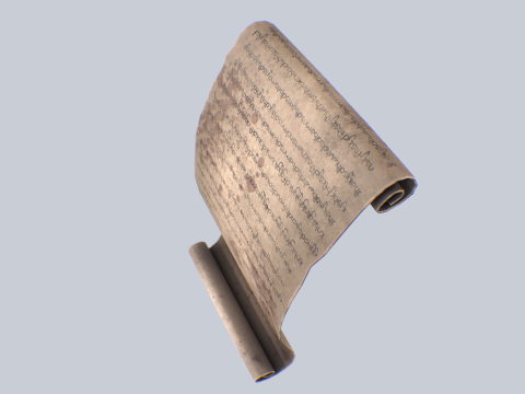 Fantasy scroll 3D Model