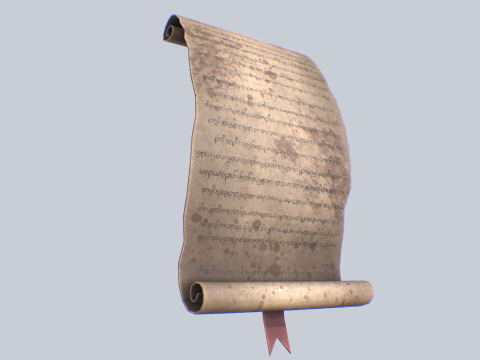 Fantasy scroll 3D Model