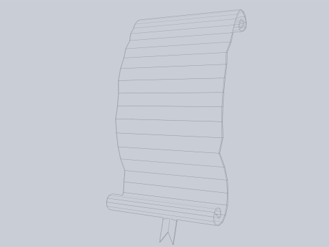 Fantasy scroll 3D Model