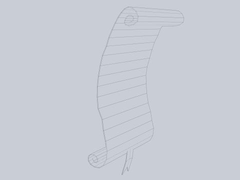 Fantasy scroll 3D Model