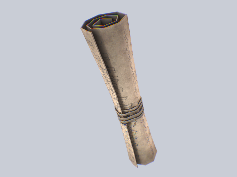 Fantasy scroll 3D Модель