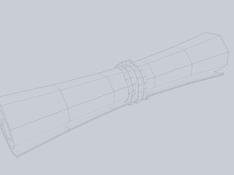 Fantasy scroll 3D Модель