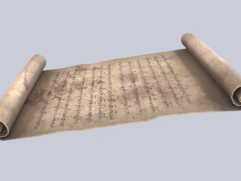 Fantasy scroll 3D Model