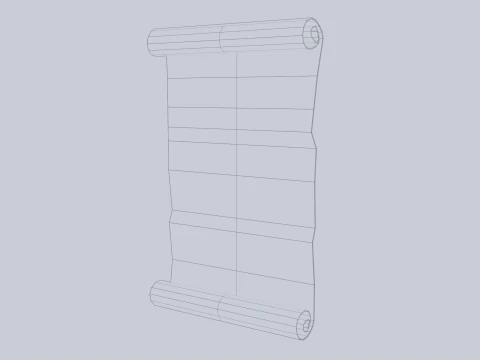 Fantasy scroll 3D Model