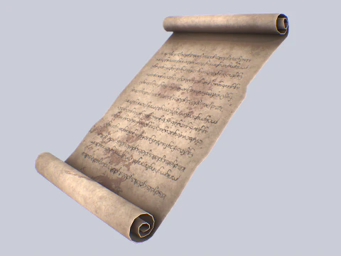 Fantasy scroll 3D Model