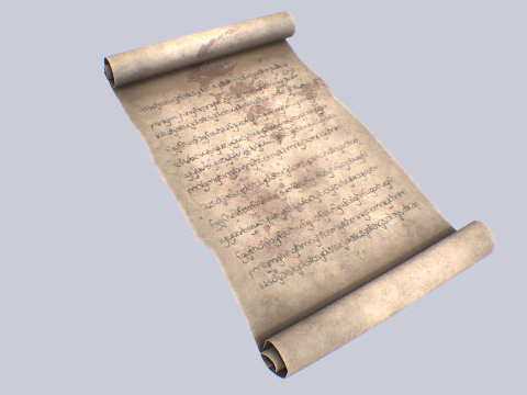 Fantasy scroll 3D Model