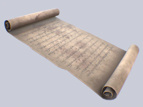 Fantasy scroll 3D Model