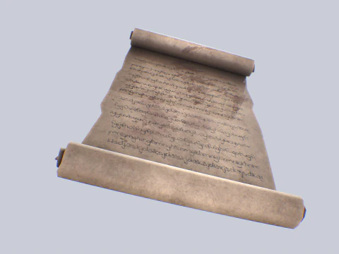 Fantasy scroll 3D Model