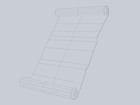 Fantasy scroll 3Dモデル